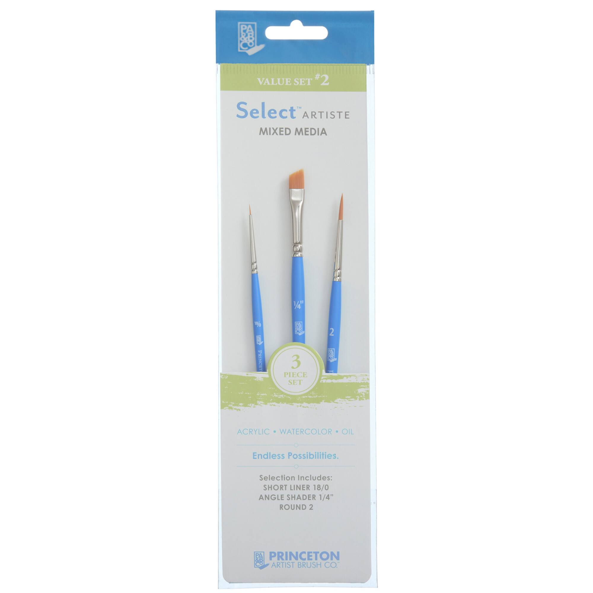 Princeton™ Select™ Artiste Series 3750 #2 Brush Set